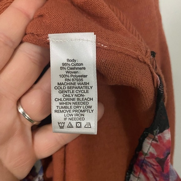 LOGO by Lori Goldstein - Sweater Top with Floral accent - Picture 9 of 12